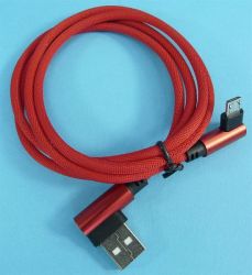 USB 2.0 PRZYŁ.WT.A-&gt;WT.MICRO A USB 1,0mbKĄTOWY RED