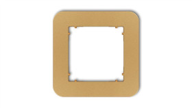 Mini Ramka Uniwersalna Pojedyncza Zaokrąglona Z Tworzywa Złoty 29Mrtz-1