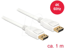 84876 DisplayPort 1.2 cable, connector > connector, 4K@60 Hz, 1 m