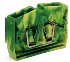 2-wire end terminal, 1 pole, 0.08-2.5 mm², clamping points: 2, green/yellow, cage clamp, 264-307