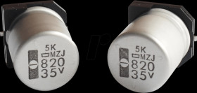 EMZJ350ARA470MF61G electrolytic capacitor SMD, 47 µF, 35 V, 105°C, Low ESR 6.3 x 5.