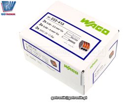 SzybkozĹÄczka 3x 0,08-4mm2 jasnoszara x50szt. WAGO 222-413