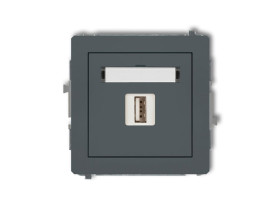 DECO Gniazdo USB-AA 2.0 grafitowy mat 28DGUSB-1 KARLIK