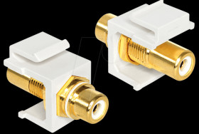 86310 Keystone RCA socket &gt; RCA socket, white