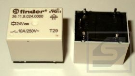 Przekaźnik 36.11.9.024.4011 FINDER 24VDC;10A;1P;st.AgSnO2;RTIII;400mW;