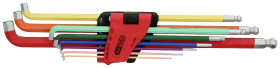 KS Tools 151.4430 wewnętrzny sześciokąt Zestaw kluczy trzpieniowych 1/16 cal, 5/64 cal, 3/32 cal, 1/8 cal, 5/32 cal, 3/1