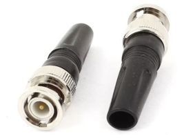 PRZEJŚCIE BNC WTYK METALOWY PROSTY Z ODGIĘTKĄ (ZLBNC WT-PRODG)