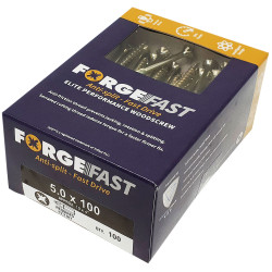 ForgeFast Pozi&#xAE; Compatible Elite Performance Wood Screw ZY 5.0 x 100mm Box 100