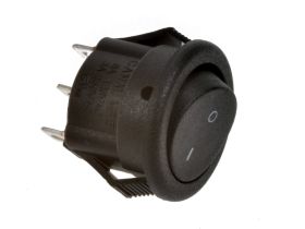 Przełącznik; klawiszowy (kołyskowy); MR5120R5NBBWC; ON-ON; 1 tor; czarny; bez podświetlenia; bistabilny; do lutowania; 15mm; 2 p