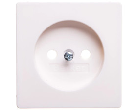 Q.1/Q.3/Q.7 Płytka czołowa gniazda b/u śnieżnobiały aksamit 3967036089