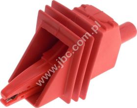 5450-HT-RT Krokodyl bezp.w.n. z gn.4mm, rozw.25mm, czerw., dod.osłona gum., L=118mm, <5kV/max.kat.I, 20A, ELECTRO-PJP, 5450HTRT