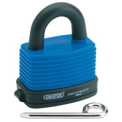 Draper 64175 48mm Resetable Weatherproof 4 Num CombinLaminated Steel Padlock