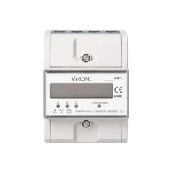 Licznik energii trzyfazowy 3-F podlicznik elektroniczny 230V 80A 5A IP51 VIRONE EM-3
