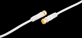 BS80098-G-128CP SAT connection cable with ferrite, &gt; 100 db, white 10 m