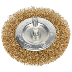 Sealey SFB75 Flat Wire Brush 75mm with 6mm Shaft