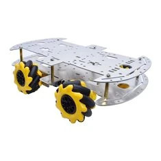 Zestaw do budowy małego podwozia samochodu z aluminium z kołami Mecanum 4WD do projektu samochodu inteligentnego z unikanie prze