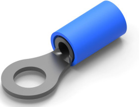 Insulated ring cable lug, 1.04-2.62 mm², AWG 16 to 14, 5 mm, blue, 8-36160-1