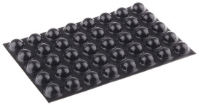 Stopki samoprzylepne grubość: 7.9mm Czarny średnica: 16mm Półkolisty 3M