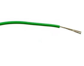 Przewód jednożyłowy linkowy, 0,2 mm², 7/0,2 mm, 24 AWG, PVC, 1 kV AC, Zielony, dł. 500m, RS PRO