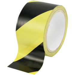 Toolcraft 1564134 Marking Tape 18m x 48mm Black/Yellow Adhesive