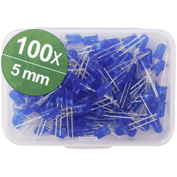 Quadrios 1802O025 LED set 5mm Blue 30mA 3.0V Wired 5mm LEDs