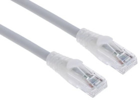 Kabel kategorii 6, Szary, Wtyk RJ45/męski RJ45dł.: 2m, mat. koszulki: LSZH