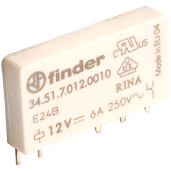 Finder 34.51.7.012.0010 12V Relay SPDT 6A Ultra Slim (34.51 Series)