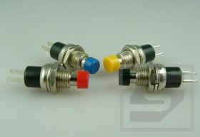 Przycisk PBS-10B2 czarny okr.mały OFF-(ON) metalowy korpus