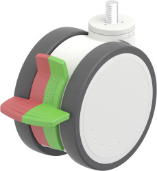 Blickle 935596 LKD-PATH 125K-RIFI-GS12 Podwójna rolka z tworzywa sztucznego Średnica koła: 125 mm Maksymalne obciążenie: