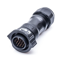 Złącze wielostykowe przemysłowe 12-pinowe Montaż na kablu Wtyczka Amphenol Industrial