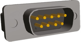 Złącze D-Sub 9-pinowe Męski Proste Przewlekany Złoto