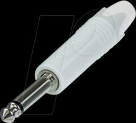NP2X-WT Jack plug, 2-pin, 6.35 mm, white