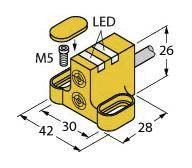 Turck Czujnik indukcyjny nie podtynkowy NAMUR NI4-DSC26-2Y1X2
