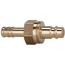 Insertion grommet, L 61.5 mm, 35 bar, brass, for jacks, 107518