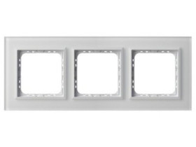 SONATA PRESTIGE Ramka 3 potrójna szklana 4 mm białe szkło szronione + ramka biała R-3RGC/78/00 OSPEL