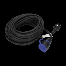Przedłużacz warsztatowy bryzgoszczelny kabel olejoodporny 230VAC/16A 20 m Schuko OR-AE-13169(GS)/20M