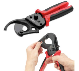 Obcinak Nożyce Do Cięcia Kabli Przewodów Jednoręczne z Grzechotką 45 mm