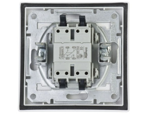 Łącznik Asfora krzyżowy IP44 biały z ramką EPH0500221