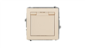 Deco Gniazdo Bryzgoszczelne Z/U (Klapka Beżowa) Beżowy 1Dgpb-1Zp