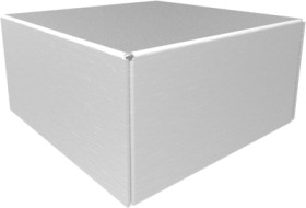 Aluminum enclosure, (L x W x H) 102 x 102 x 51 mm, natural, 1444-6