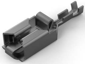 Uninsulated flat plug sleeve, 6.35 x 0.81 mm, 0.2 to 0.6 mm², AWG 24 to 20, brass, tin-plated, 928909-2