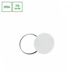 NYMPHEA BLACK i WHITE RINGS 18W CW 230V 115st IP54 FI250x52 BIAŁY/CZARNY OKRĄGŁA