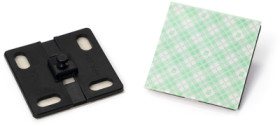 Mounting base, PA, black, (L x W) 38 x 38 mm, 161-64013