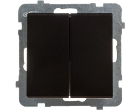 SONATA Łącznik schodowy podwójny czarny metalik ŁP-10R/m/33