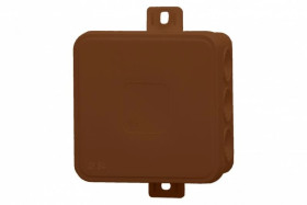 Puszka hermetyczna V7, termoplast 100x100x41 IP54, brązowa - klik, 12 osłabień
