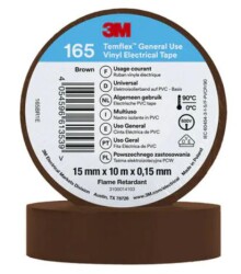 Winylowa taśma elektroizolacyjna 3M Temflex165, brązowa 15 mm x 10 m