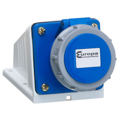 Europa ISSW163P 230V 2P&#x2B;E 16A Blue IP67 Surface Sockets 1 - 2.5mm Cross Section