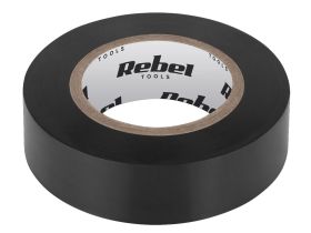 Taśma izolacyjna klejąca REBEL (0,13 mm x 19 mm x 20 yd) czarna
