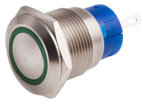 Nasadka przełącznika Chwilowy SPDT średnica wycięcia 19.2mm, montaż panelowy RS PRO