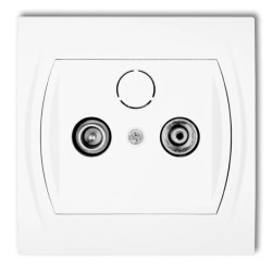 LOGO Gniazdo antenowe RTV końcowe 2dB biały LG2K